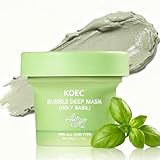 WOJJ Holy Basil Bubble Deep Cleansing Mask - A clay foaming mask with carbonated water that deeply cleanses pores. Gentle formula suitable for all skin types (90g/3.17oz) (1)