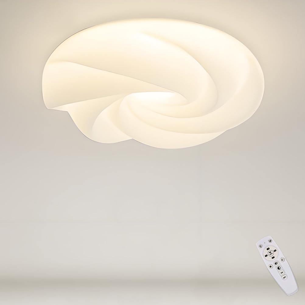 AoLa LED Ceiling Light Flower Modern with Remote Control Dimmable Ceiling Light 3000K-6000K Creative Flower Design Decorative Lamp with Acrylic Lampshade for Bedroom, Living Room, Kitchen,45CM