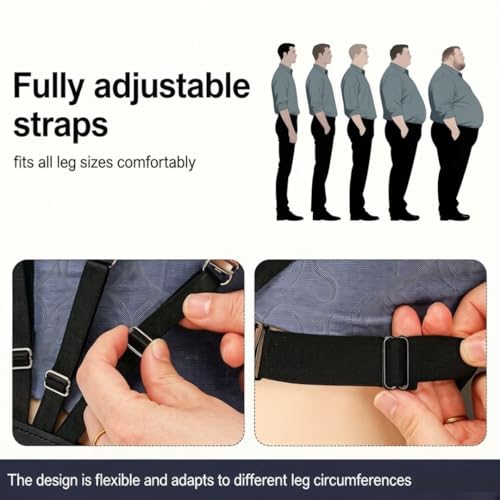 Image of Shirt Tucker Belt for Men Formal | Shirt Tucking Clip for Wrinkle Free with Non-Slip Metal Clips, Keeps Dress Shirt Tidy All Day (2-Pack)
