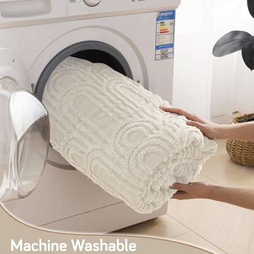 Image of HOKIPO Fleece AC Throw Blanket Double Bed Queen, 200X230 cm / 6.5X7.5 Feet, Beige (AR-6206-BGE)