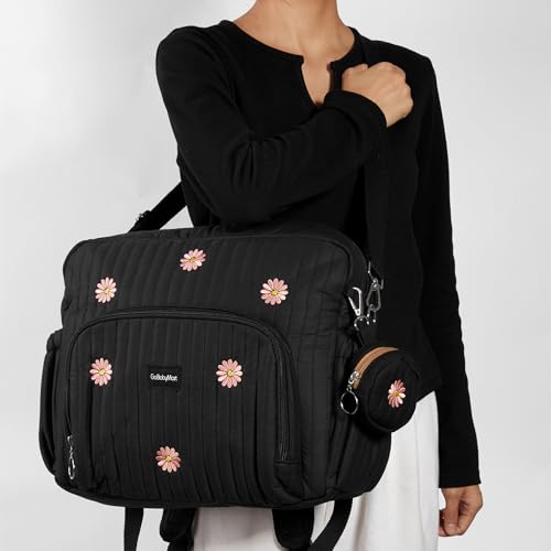 Image of GOBABYMART Diaper Bag Backpack with Changing Pad - Travel Baby Bag, Insulated Bottle Pockets, Stroller Straps