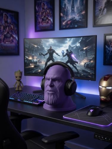 Image of PROLAPS Thanos Headphone Holder Stand for Desk, Gaming Headset Stand Compatible with PS5, Xbox, PC, Desk Organizer for Headphones (25 cm)