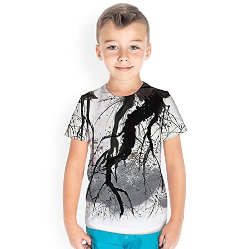 BZNOO Kinder T-Shirt, Jungen Mädchen Teenager Kurzarm 3D-Druck Grafik T-Shirt Rundhals-Sommerhemd Tops-5T
