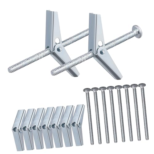 JEWEDECO Set Da 20 Bulloni a Levetta e Dadi Con in Metallo, Kit Assortimento Raccordo a Vite, Dado Con a Sgancio Rapido Per Fissaggi Resistenti in Riparazioni Domestiche e Industriali