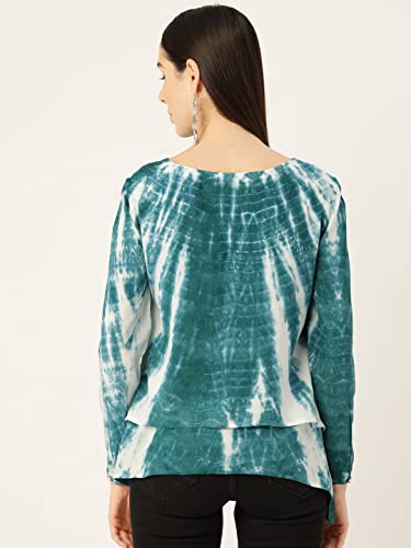 Image of Maaesa Rayon Top (Small, Green)