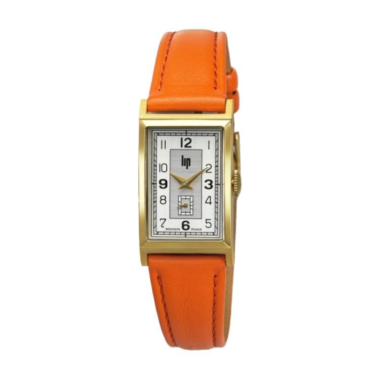 Lip Montre Churchill T18 - Cadran Soleillé - Cuir Orange