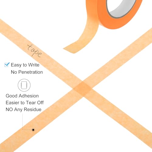 Image of PATIKIL Masking Tape 0.8 Inch x 22 Yard, 3 Roll General Purpose Adhesive Painting Tape Painters Tape for Arts Crafts Label, Orange