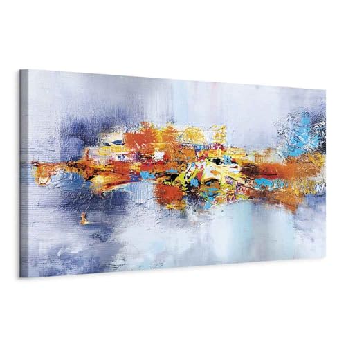 murando Acoustic Canvas Wall Art Abstract 135x45 cm / 53 x 18 Picture with acoustic foam sound absorption print image Artwork 1pcs room acoustics soundproofing colorful like painted a-A-0727-b-a