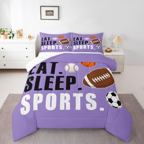 Image of Feelyou Sports Comforter Set Queen Size for Kids Boys Girls
