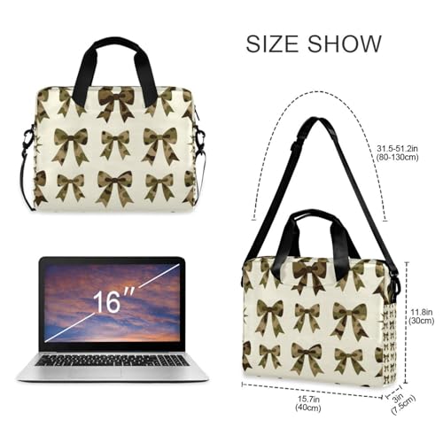 Funda portátil para laptop 15.6 pulg con correa marrón miniatura 5