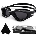 Winline Polarisiert/Nicht Polarisiert Schwimmbrille Erwachsene Jugendliche,Anti-Beschlag-UV-Schutz Wasserdicht klare Sicht einfach einzustellen mit weichen Nasenstegen für Herren Damen