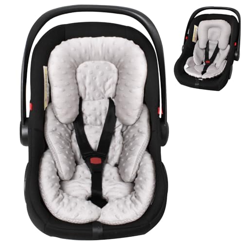 Image of Infant Carseat Insert, 2-in-1 Reversible Baby Car Seat Cushion for Newborn Toddler Head & Body Support Car Seat Pad for Carseats, Strollers, Swings, Bouncers