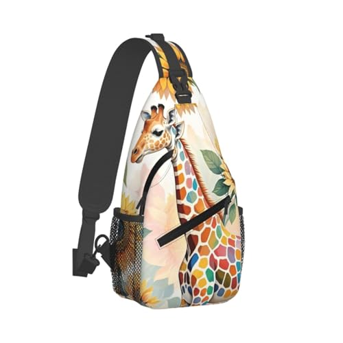 Dreamy Tiger Sunflower Crossbody Bags Cross Chest Bag Adjustable Sling Backpack for Women Men2