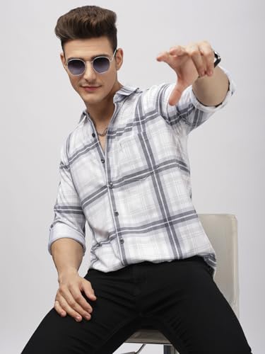 Image of BULLMER Trendy Regular Fit Striped Causal Full Sleeve Shirt for Men.