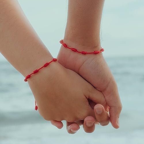 Pulsera ADEGO 7 Nudos Roja Amuleto