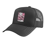 I Go from Pretty to Petty in One Letter Trucker Hat with Adjustable Mesh Back, Black