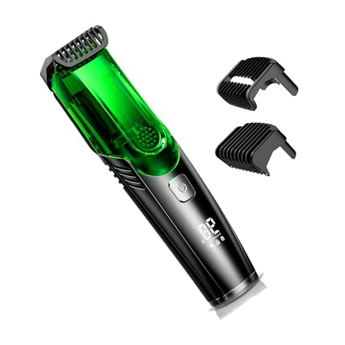 SHPAVVER Beard Trimmer for Men: Vacuum Mustache Trimmer for Less Mess- Gift for Dad
