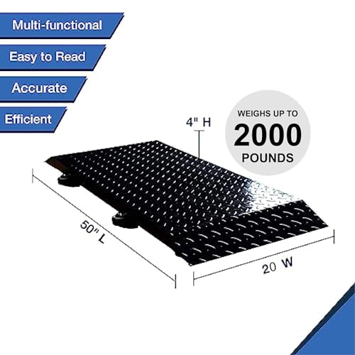 Pec Tools Heavy-Duty Digital Livestock Scale - Cattle, Pig, Sheep, and Horse Weight Scale with Animal Weighing & Peak Hold Functions, Non-Slip Surface - 2000 Lbs., 50″ x 26″