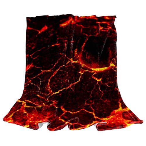 Couverture polaire de lit 150x100cm, finition lave volcanique