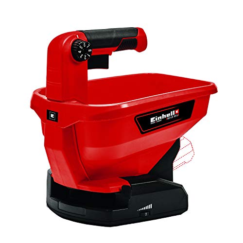 Einhell GE-US Power X-Change 18-Volt Cordless All Season Hand-Held Spreader, w/ 16-Ft Spreading Width, 8600 Sq-Ft. Max Coverage, Great for Grass Seeds, Fertilizer, Salt, Ice Melt