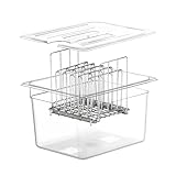 TALOEYH - Sous Vide Behälter, 11L mit Deckel und Rack für Sous Vide Stick Garer Mehrere Marken, Multifunktionaler Transparenter Behälter, frei von BPA, nicht-haftend und spülmaschinengeeignet