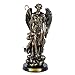 Pacific Giftware Archangel St. Raphael with Staff and Healing Oil Patron Saint of Travellers and Medical Workers Black Base with Brass Name Plate Bronze-Finished Religious Figurine 8.25