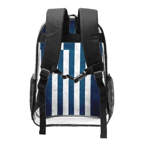 Sac à dos transparent motif Grèce grand volume et structure légère