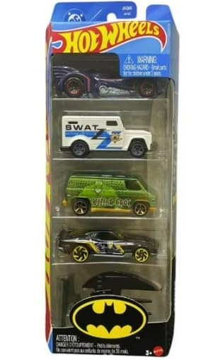 Hot Wheels Batman 5 Pack Vehículos Diecast 1:64 miniatura 1