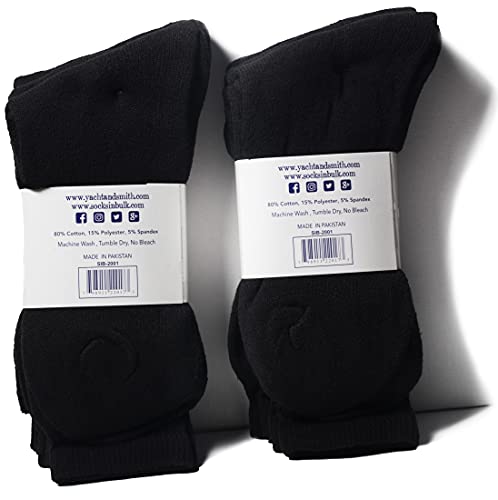 12 Pairs of Mens Value Mens Bulk Lightweight Cotton Crew Socks, Homeless Donation Cheap, Wholesale Sock4