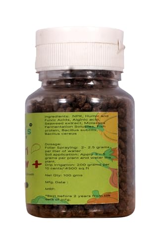 Image of PLANT'S BUDDY Nutri Grow+ Advanced Organic Plant Fertilizer for Plants Home Garden | Complete NPK Nutrition with Micronutrients with Humic, Fulvic & Seaweed Extract | Plant Growth Fertilizer - 100g