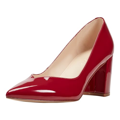 Marc Fisher Women's Caitlin Pump, Red Patent 612, 5.5