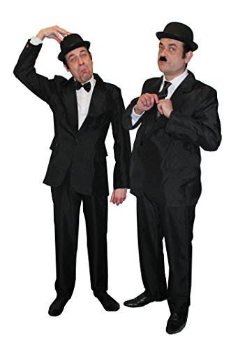 I LOVE FANCY DRESS Déguisement pour Adulte du Plus célèbre Duo du cinéma Noir et Blanc des années 1930. Idéal pour Les enterrements de Vie de garçon.