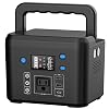 200W Portable Power Station, Powkey 120Wh/33,000mAh Power Bank with AC Outlet, 110V 6 Outputs Solar Generator External Battery Pack with LED Light for Home Use and Outdoor Camping