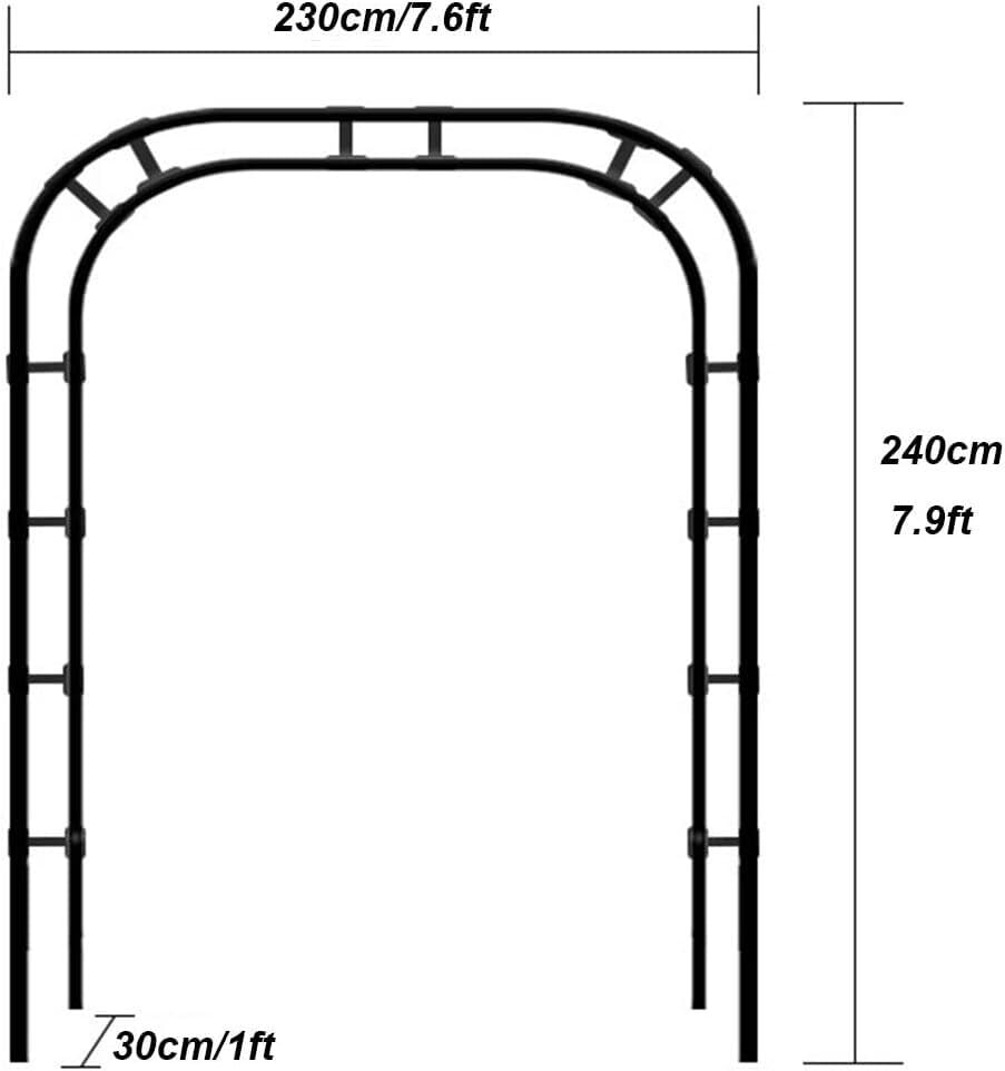 Arche de pergola en métal grand format résistant aux intempéries