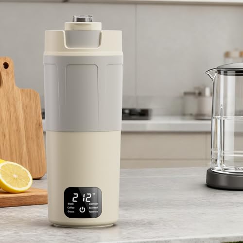 電気ケトル 小型 550ML|ポータブル トラベル|持ち運び TYPEC+100-240V 両対応|湯沸かしポット ポット 湯沸かし 空焚き防止|304 ステンレス 6 段調温 旅行・車中泊・オフィス用