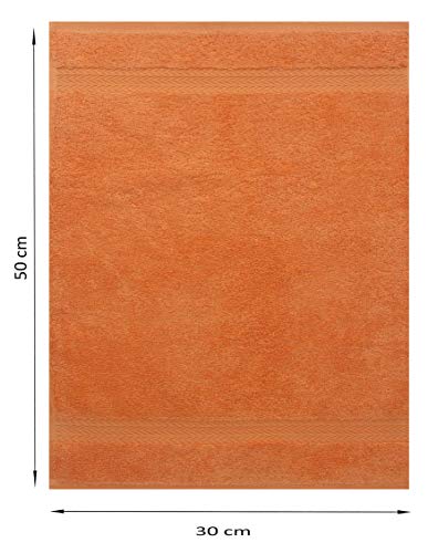Betz 10 stuks gastendoekjes premium 100% katoen gastendoekset 30x50 cm kleur oranje - Image 4
