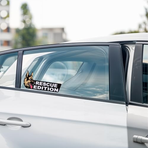 Image of 3D Dog Edition Car Badges, Acrylic Cute Dog Exterior Emblems Badge Laser Cutting Emblem for Car Truck Rv Boat Exterior Decoration(German Shepherd)