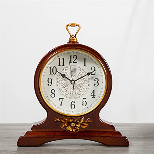 Reloj de escritorio vintage estilo europeo con acabados artísticos 2