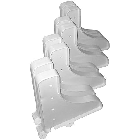 Ez Shelf - 8 End Brackets for Shelf - White Cover