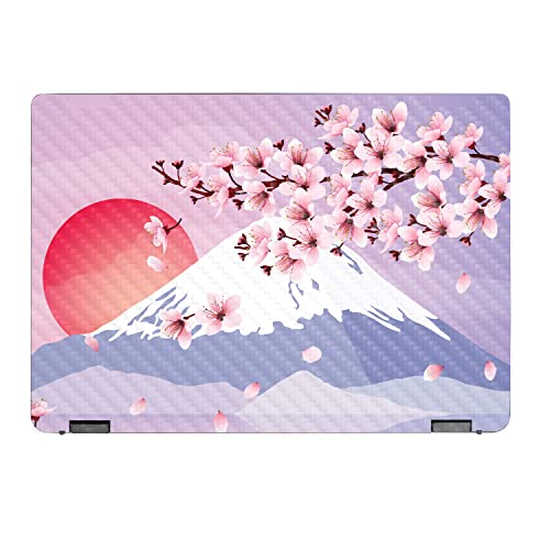 MightySkins Carbon Fiber Skin Compatible with Lenovo IdeaPad Flex 5 16" (2022) Full Wrap Kit - Fuji Sunset | Protective, Durable Textured Carbon Fiber Finish | Easy to Apply | Made in The USA