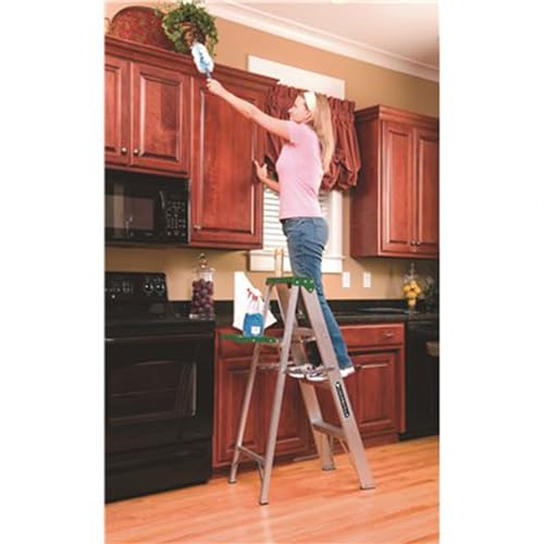 Image of Louisville Ladder 8-Foot Aluminum Step Ladder, 375-Pound Load Capacity, Type IAA, AS4008
