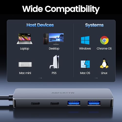Image of 4FT USB C Hub 3.2 Multiport Adapter, 10Gbps Aluminium USB C to USB Hub with 2 USB-A & 2 Type-C Port, USB C Splitter for Thunderbolt, MacBook, Mac mini, Laptop, Desktop, etc.