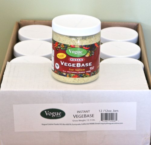 Vogue Cuisine Vegebase Vege Base 12x12oz (Case of 12 @12oz) - Vegetable Soup & Seasoning Base - Low Sodium & Gluten-free