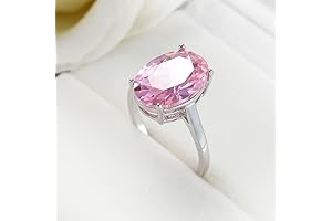 LRGKMCWTOB 925 Sterling Silver Pink Ring