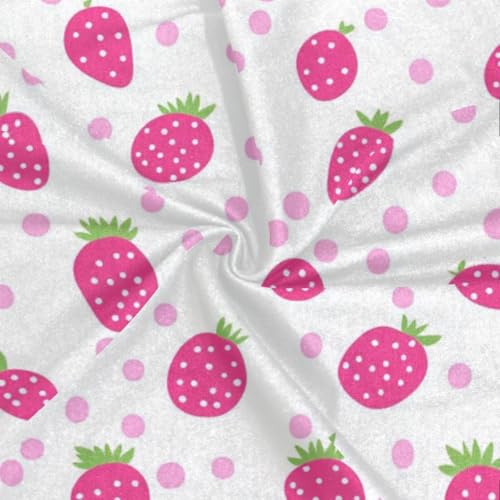 Childish Peach Strawberry Polka Dot Four season Dust and Dirt proof hood neck gaiter mask Moisture Wicking beanie cloth face masks for Snowboarding Fishing halloween decor cubre bocas para3