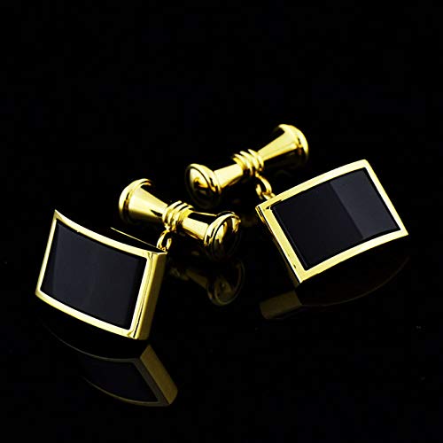 Mancuernillas Daesar Copper para Hombre Aniversario Rectangulares Doradas miniatura 4