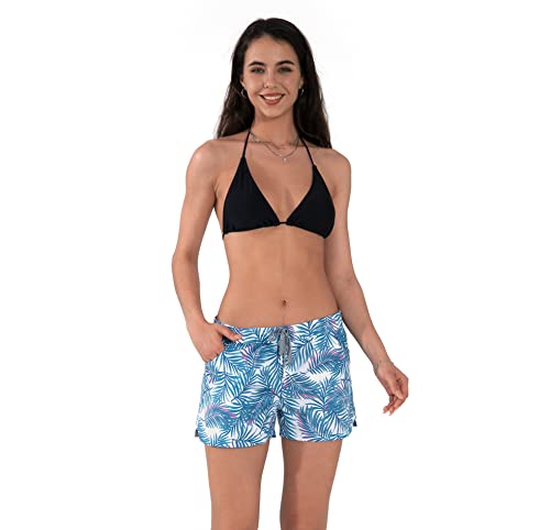 Image of Womens Swim Shorts UPF50+ Board Shorts Quick Dry Beach Shorts Drawstring Sports Summer Bottom