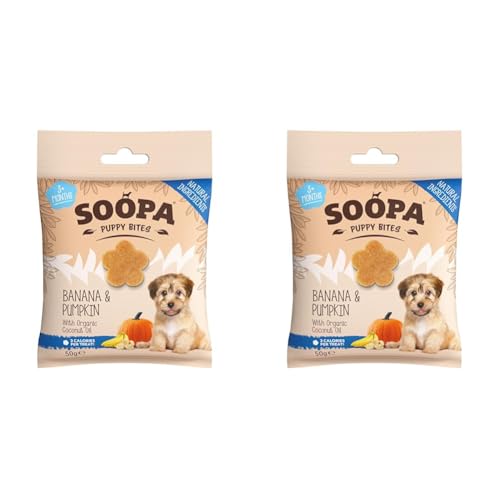 Soopa Banana & Pumpkin Puppy Healthy Bites 50gm (Pack of 2)