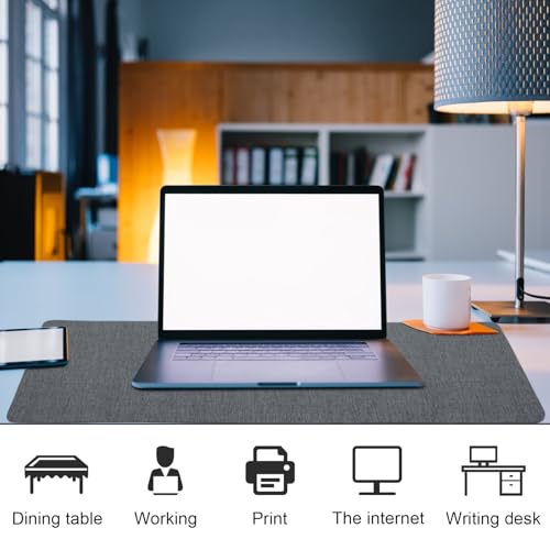 Coussin de table pour protéger un bureau rayé grâce au cuir gris résistant - 5