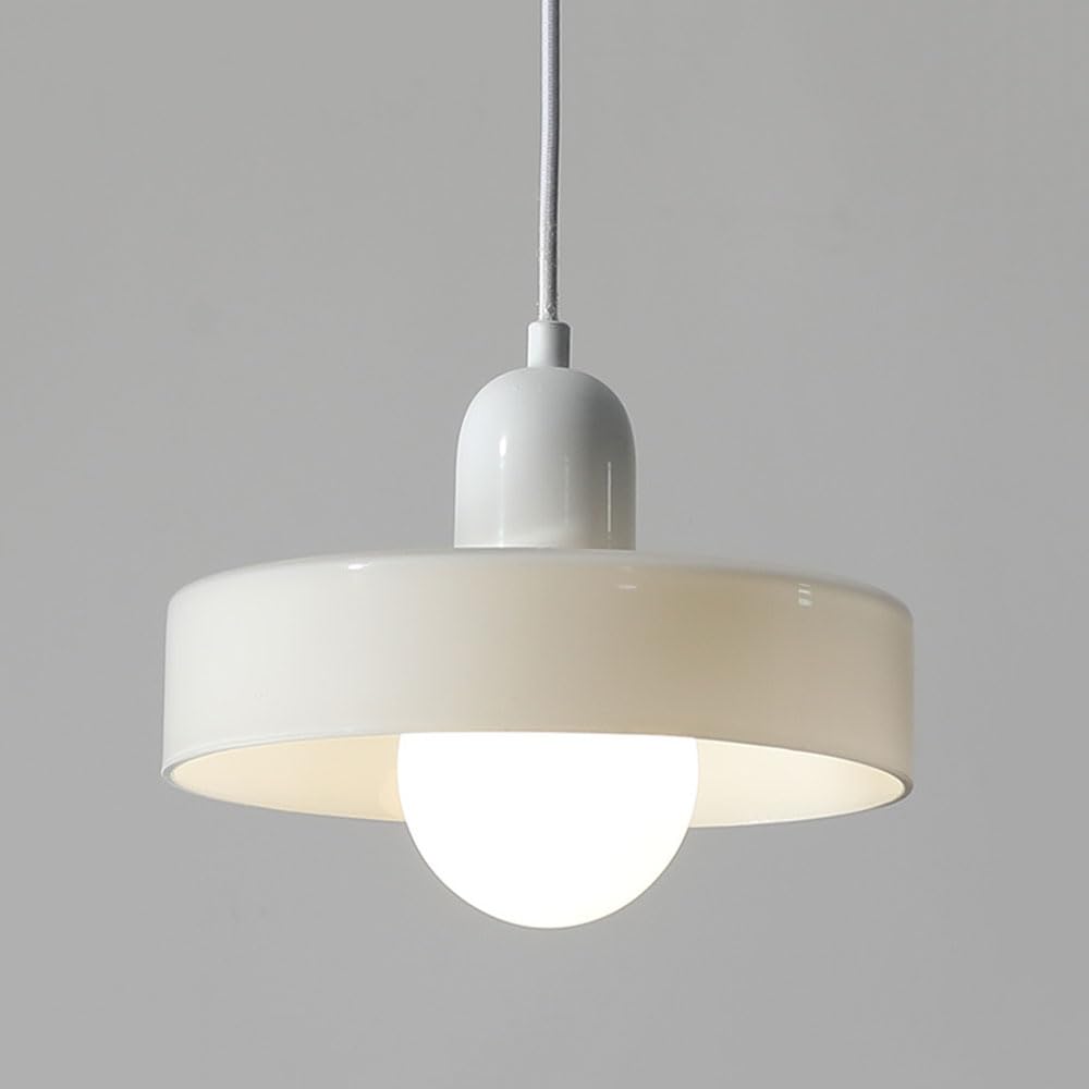 Lampes suspendues de plafond blanches style minimaliste pour îlot de cuisine